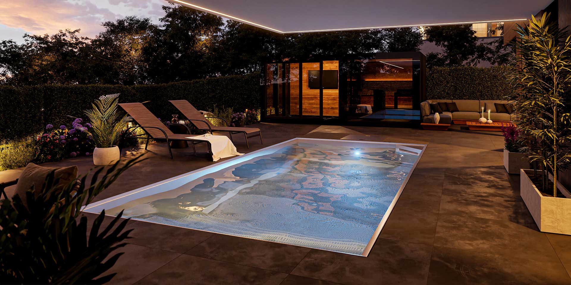 Swim Spa im Garten