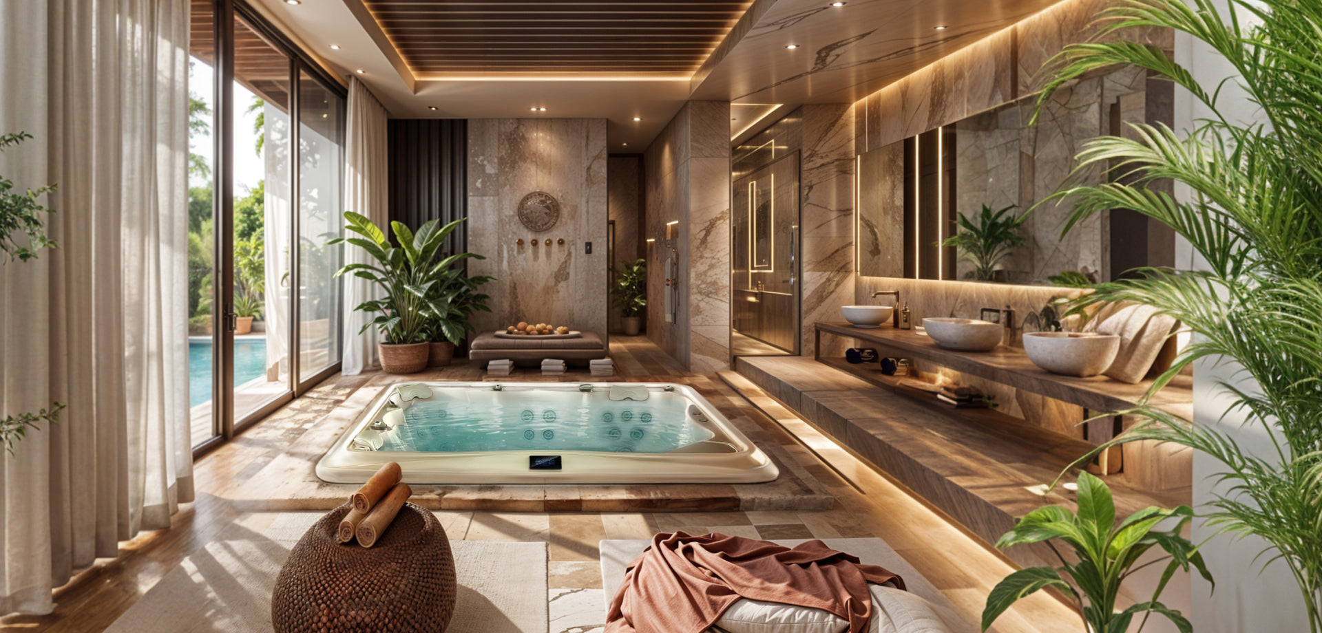 Geht ein Outdoor-Whirlpool oder Swim Spa auch im Haus?