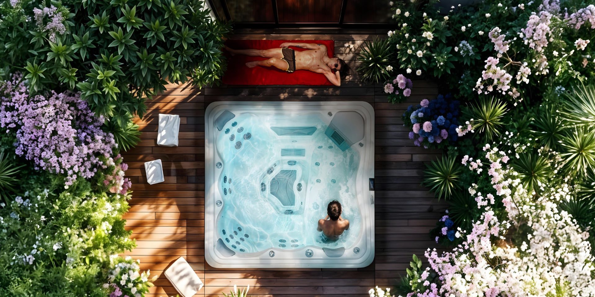 whirlpool auf einer terrasse