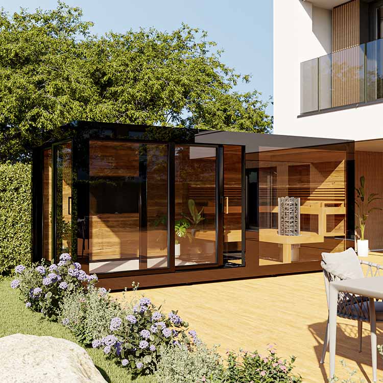 Gray Sauna Poolhaus Black Edition 550