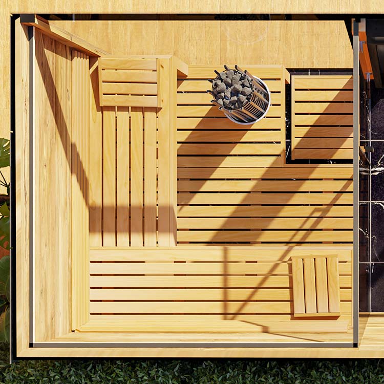 Tan Sauna Poolhaus Black Edition 550