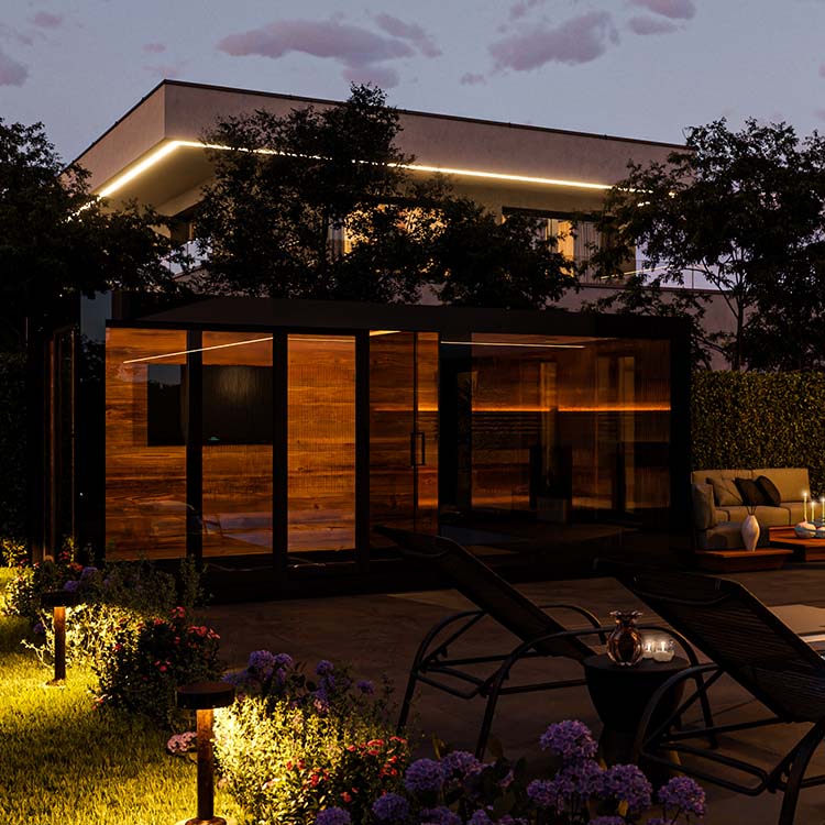 Black Sauna Poolhaus Black Edition 550