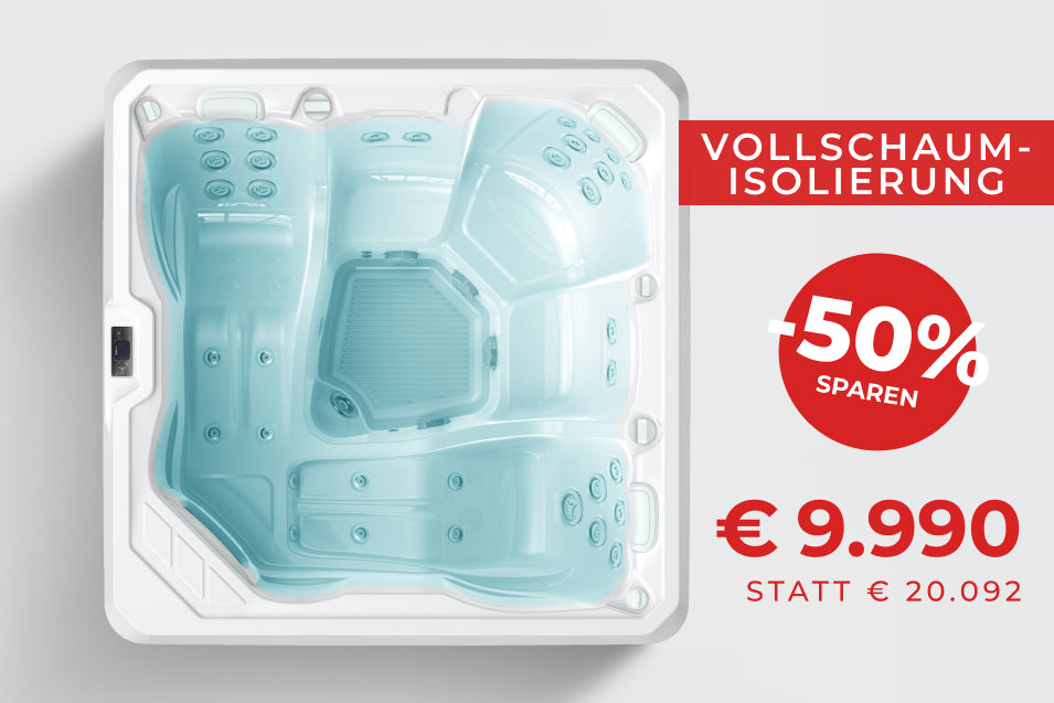 Infinity Whirlpool für Outdoor mit Vollschaum-Isolierung zum Aktionspreis im Lagerabverkauf.
