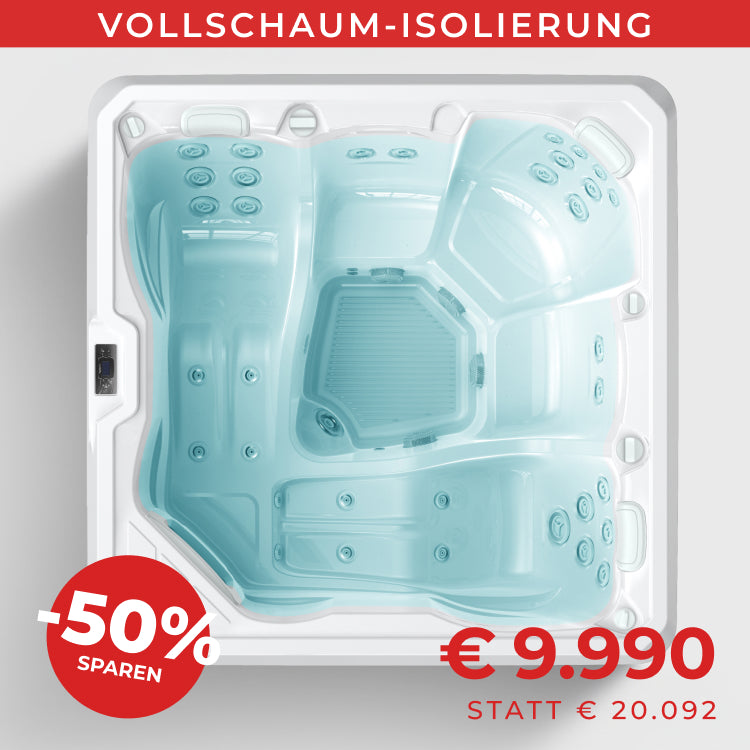 Infinity Whirlpool für Outdoor mit Vollschaum-Isolierung zum Aktionspreis im Lagerabverkauf.