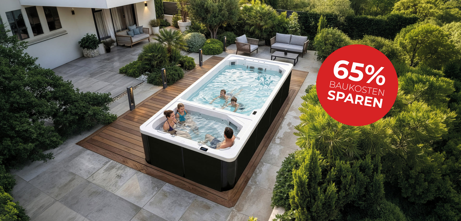 Teilversenkte Swim Spas