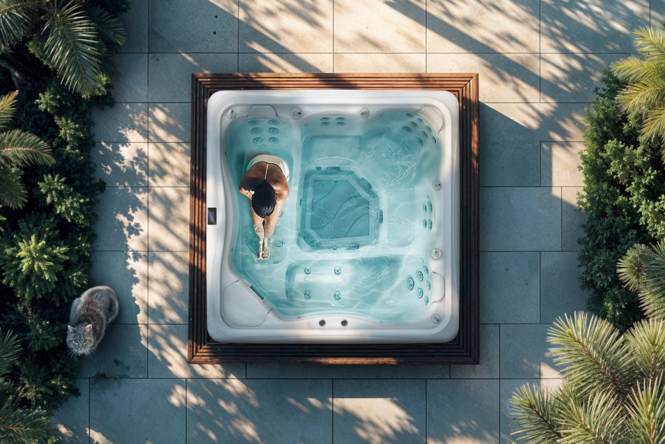 Whirlpool Beta Eco Spa mit Plug-and-Play-Installation für schnelle Inbetriebnahme und volle Massagewirkung.