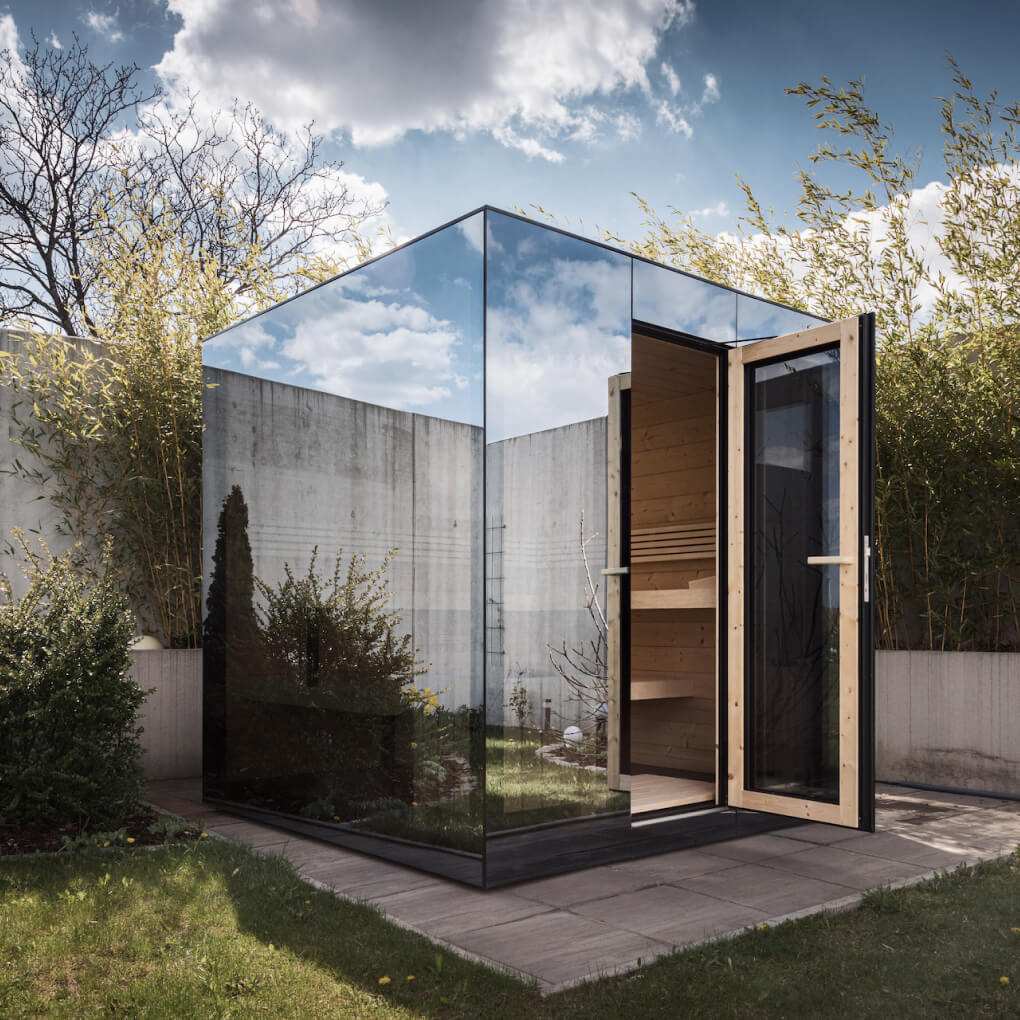 Dark Slate Gray AMADÉ - REDDOT Spiegelglassauna